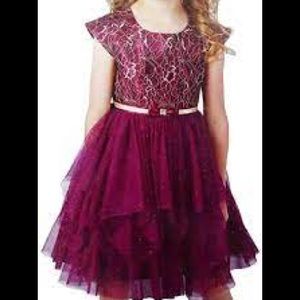 Girls purple formal dress worn 1 time